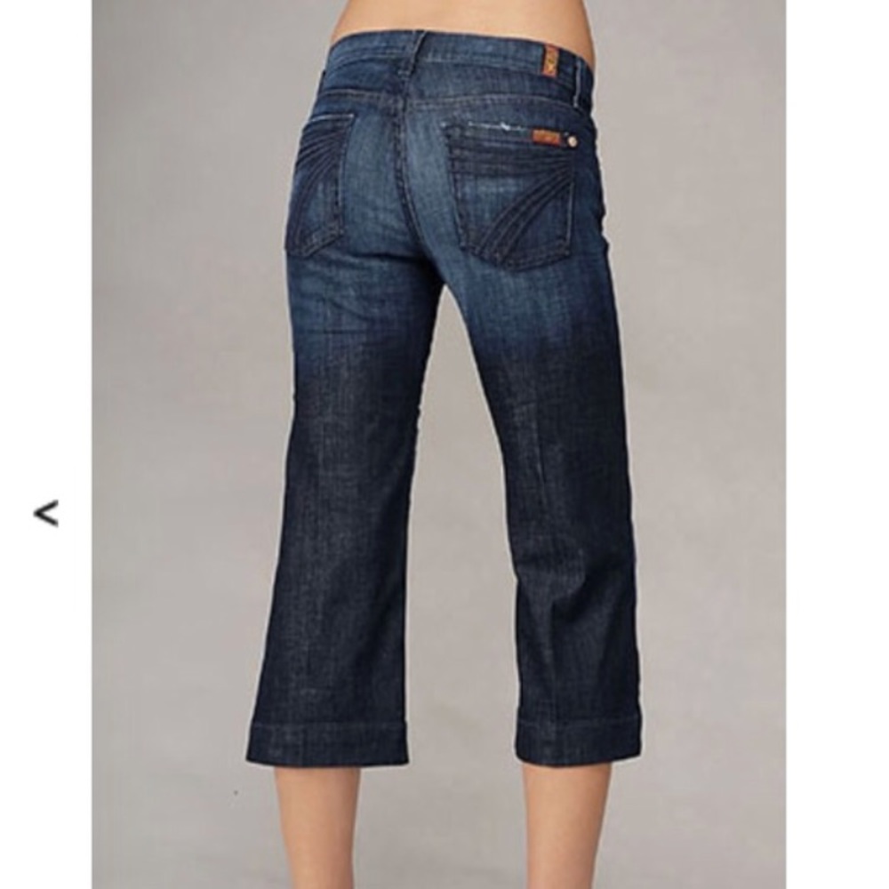 7FAM Crop Dojo Denim Wide Cuff Jeans 28